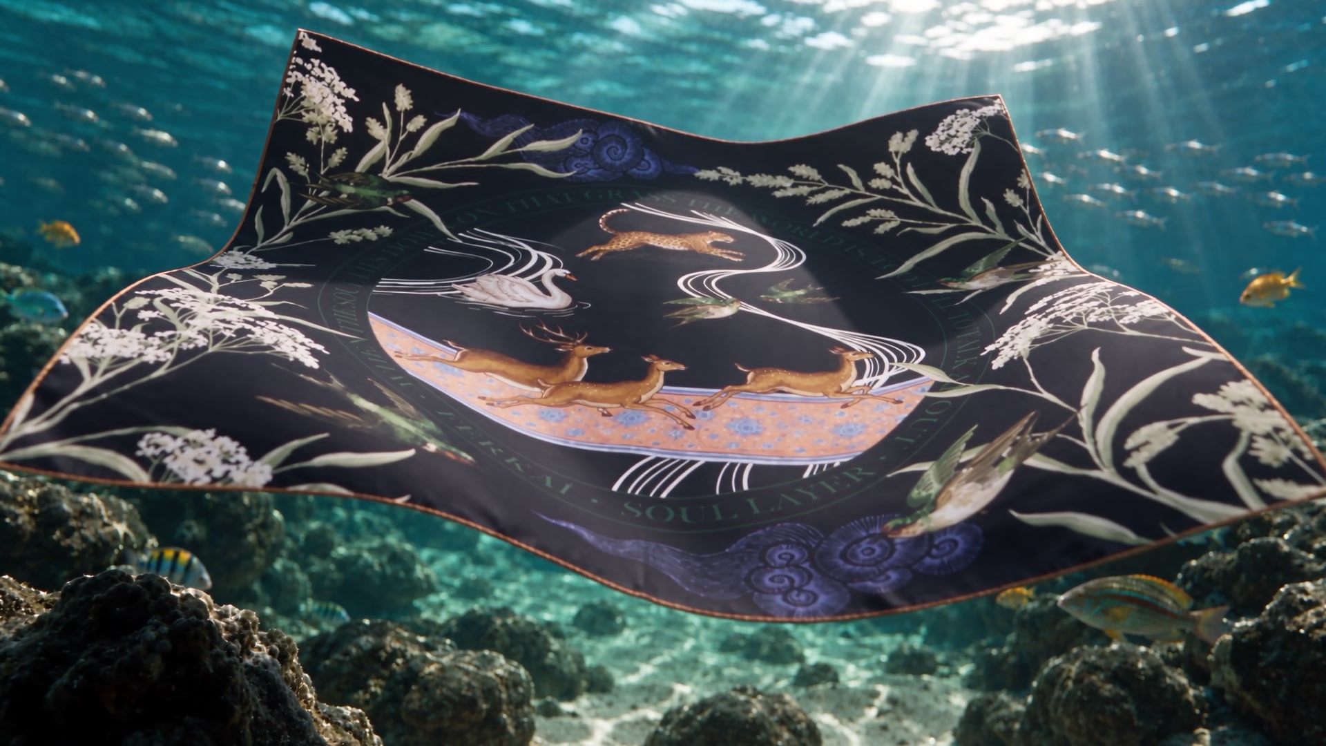 The scarf in light, from Ferkaí